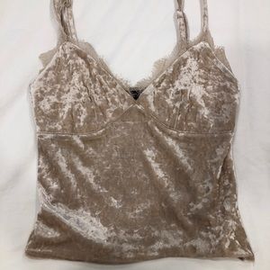 Forever 21 champagne velvet tank top